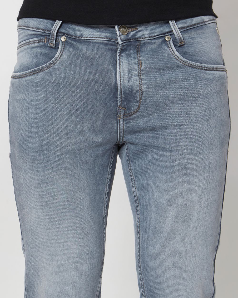 Grey Super Slim Fit Denim Deluxe Stretch Jeans