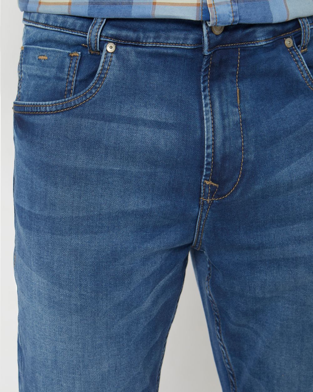 Mid Blue Skinny Fit Denim Deluxe Stretch Jeans