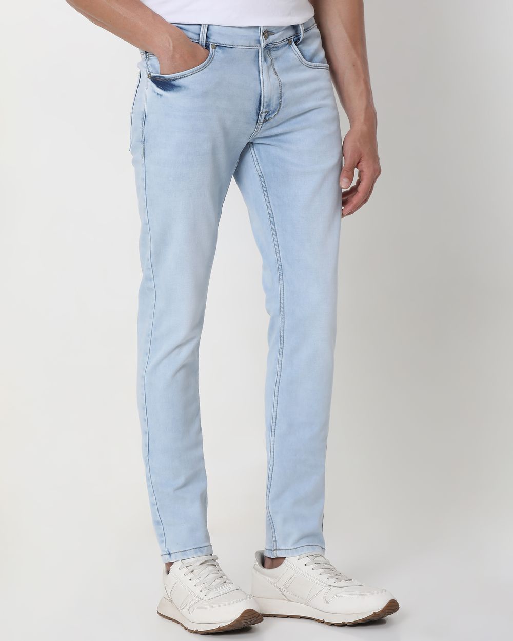 Light Blue Skinny Fit Denim Deluxe Stretch Jeans