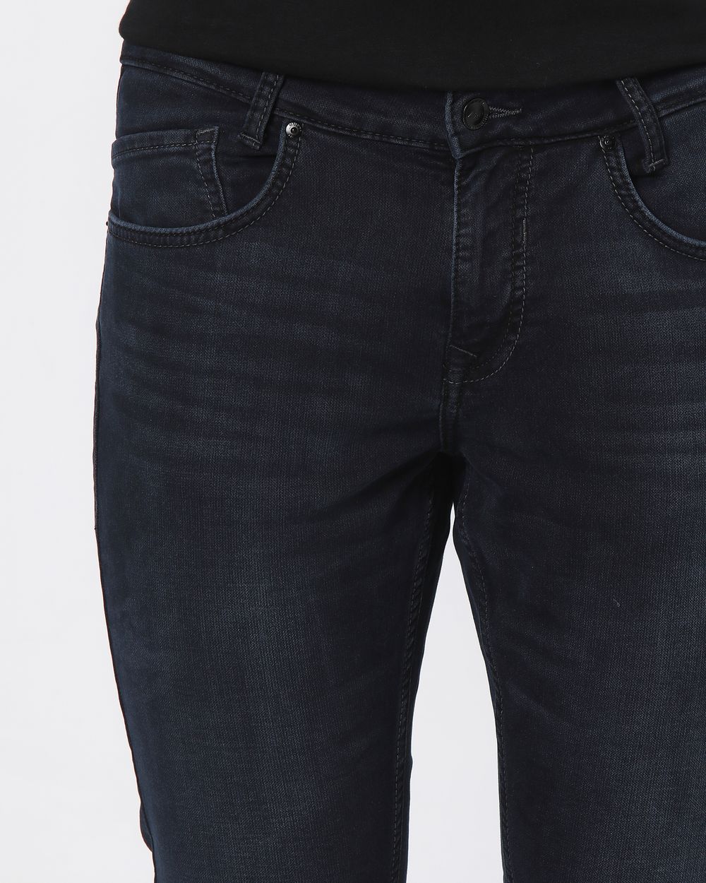 Blue Black Skinny Fit Denim Deluxe Stretch Jeans