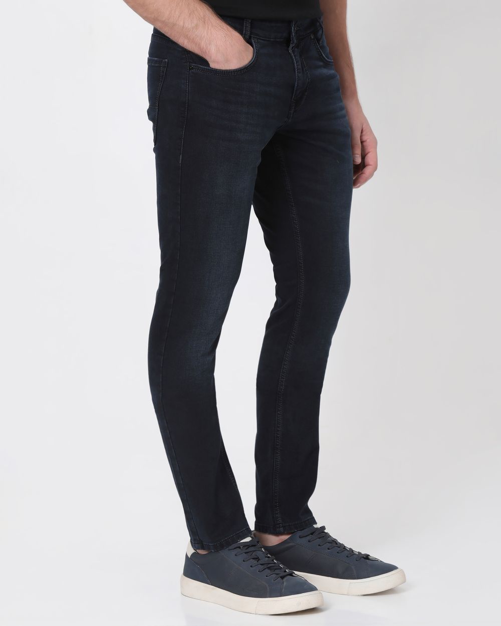 Blue Black Skinny Fit Denim Deluxe Stretch Jeans