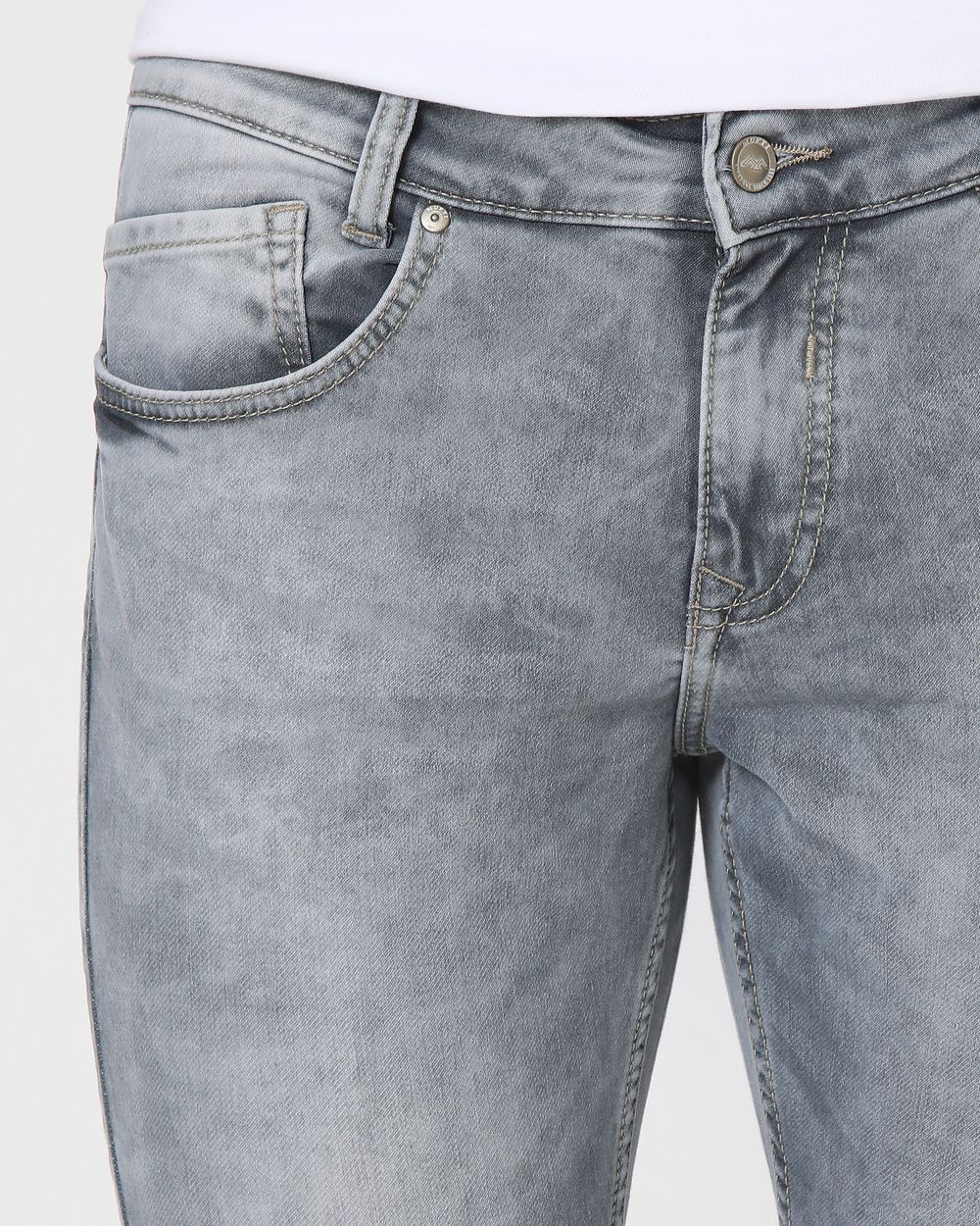 Grey Skinny Fit Denim Deluxe Stretch Jeans