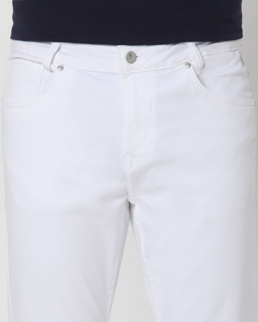 White Skinny Fit Denim Deluxe Stretch Jeans