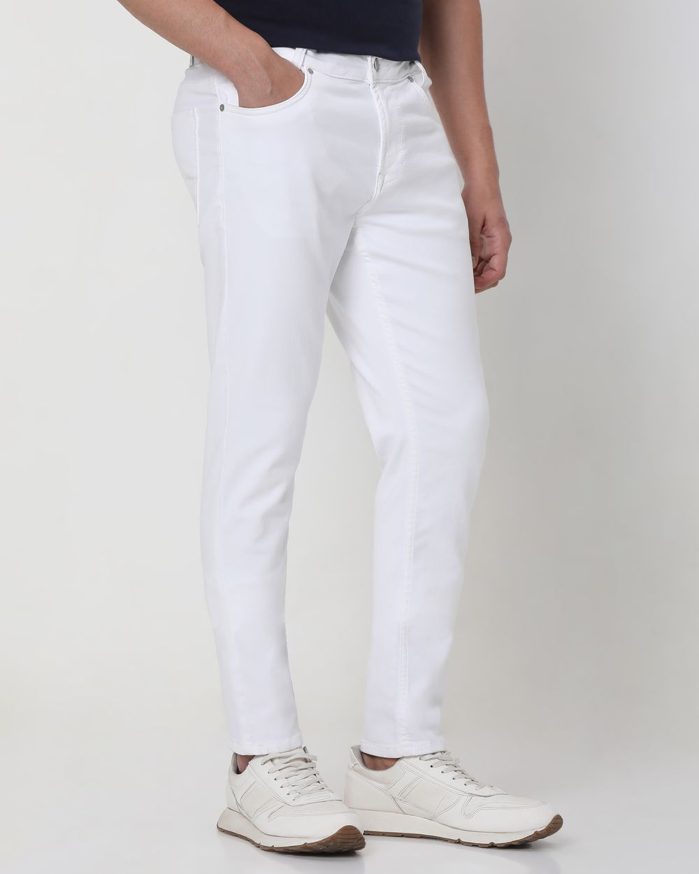 White Skinny Fit Denim Deluxe Stretch Jeans
