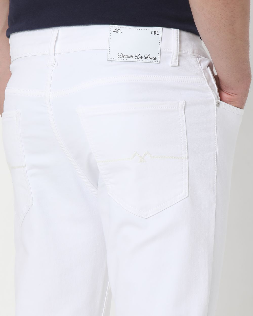 Buy White Skinny Fit Denim Deluxe Stretch Jeans Online at Muftijeans