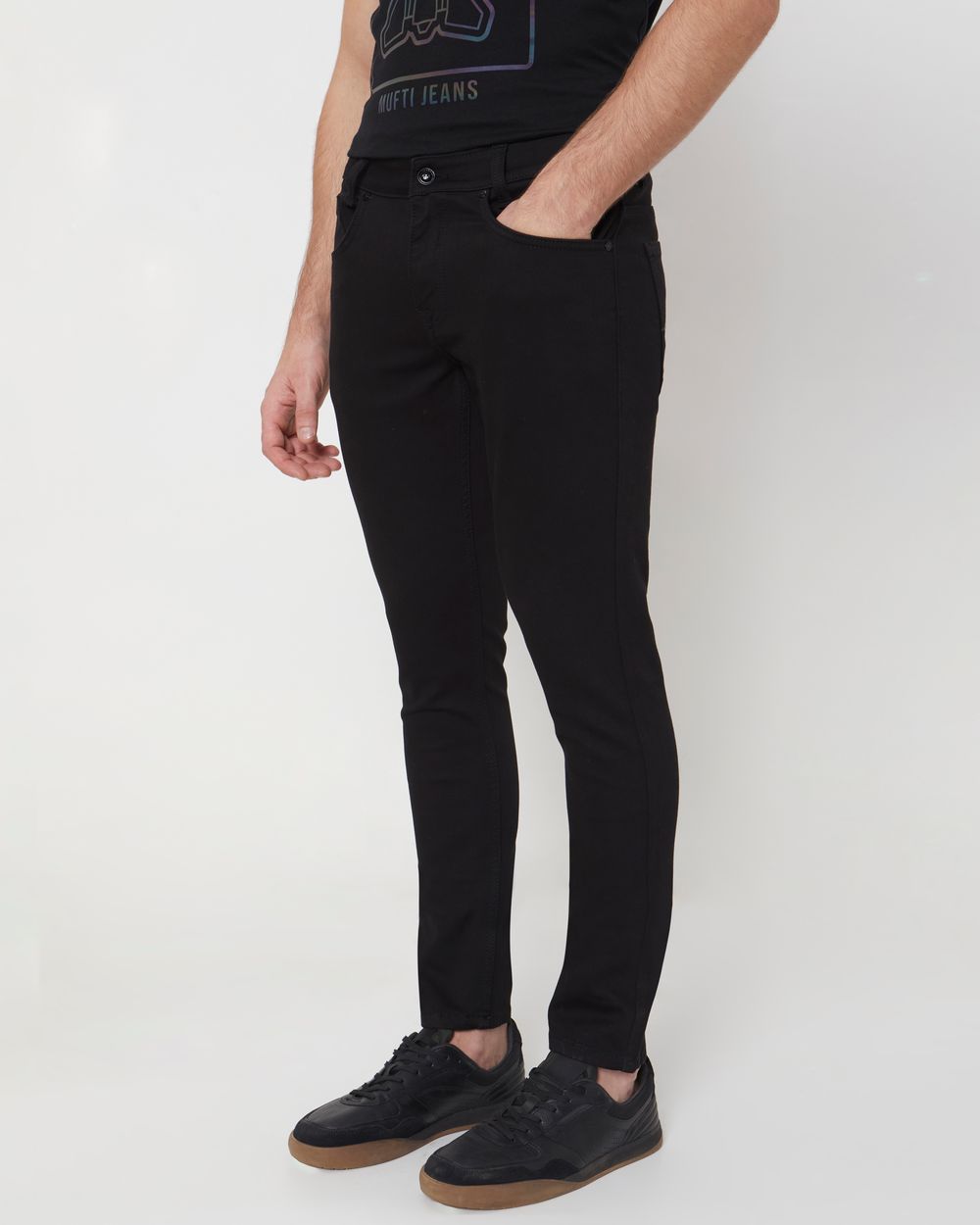 Jet Black Skinny Fit Denim Deluxe Stretch Jeans