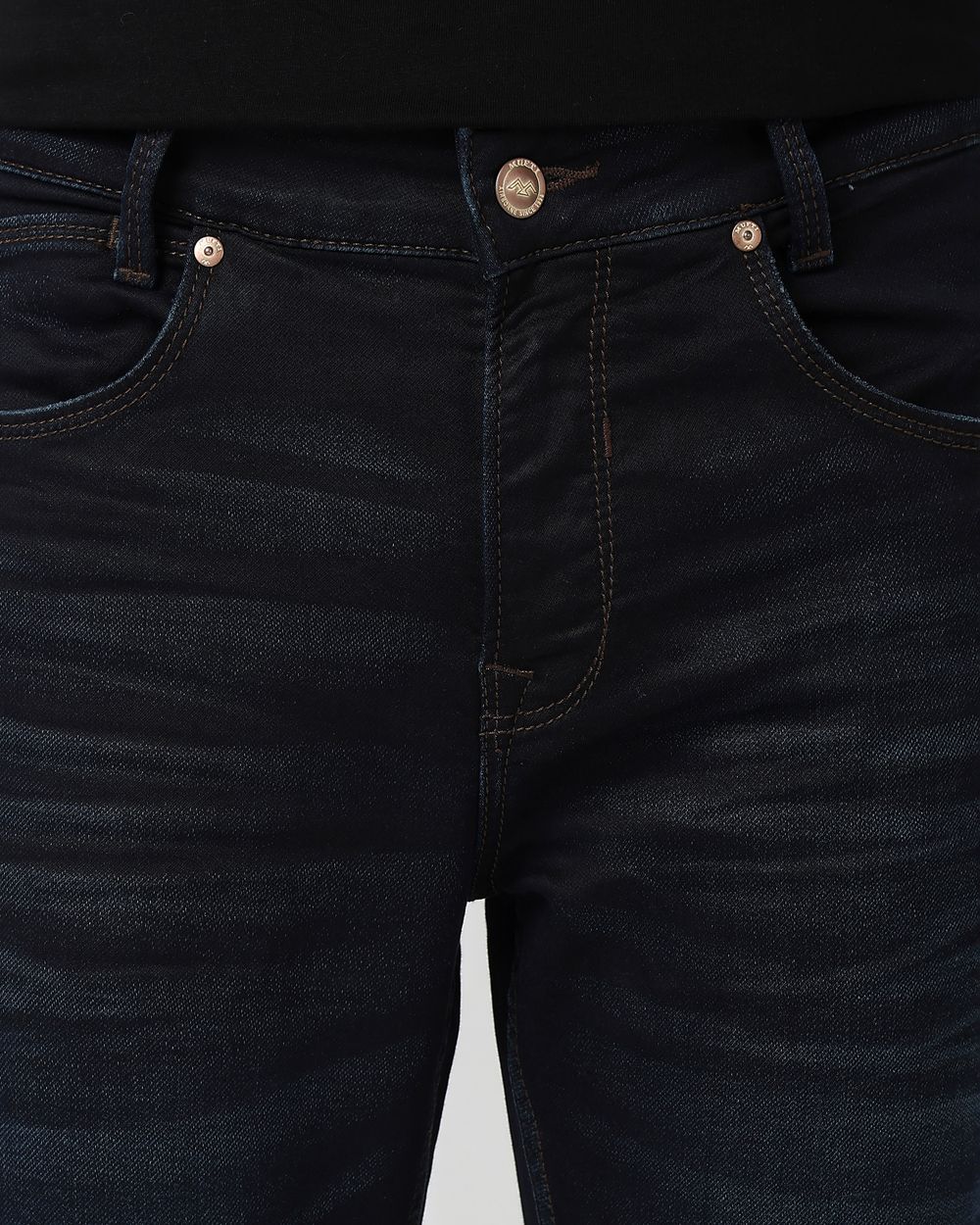 Blue Black Skinny Fit Denim Deluxe Stretch Jeans