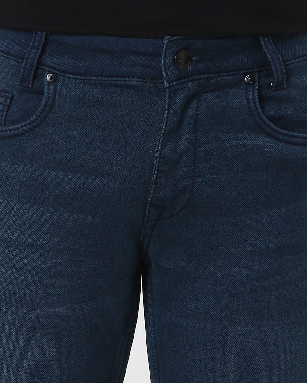 Deep Indigo Blue Skinny Fit Denim Deluxe Stretch Jeans