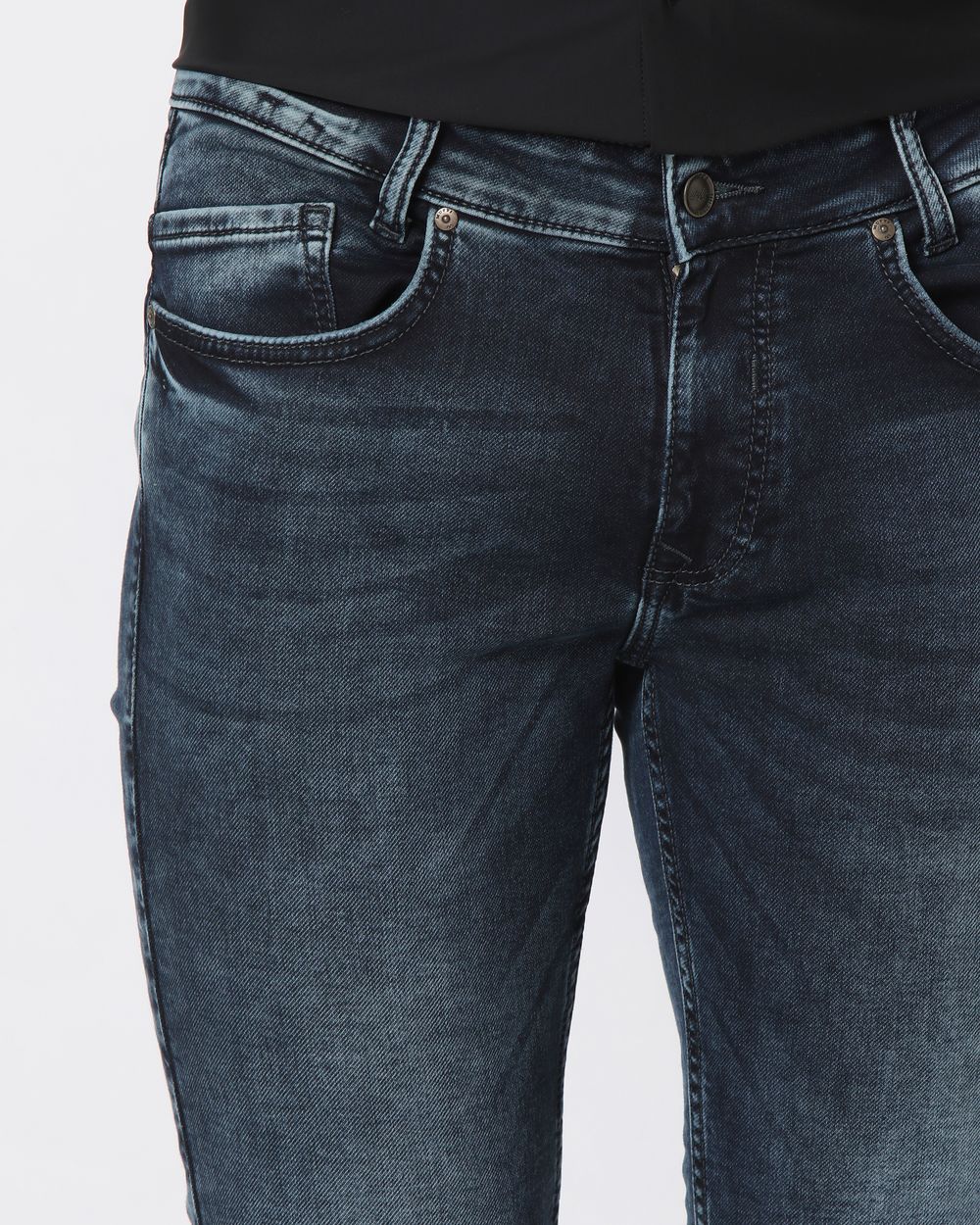 Blue Black Super Slim Fit Denim Deluxe Stretch Jeans