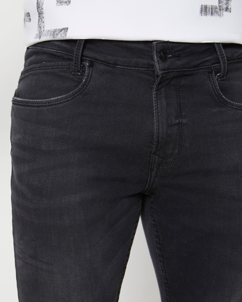 Black Skinny Fit Denim Deluxe Stretch Jeans