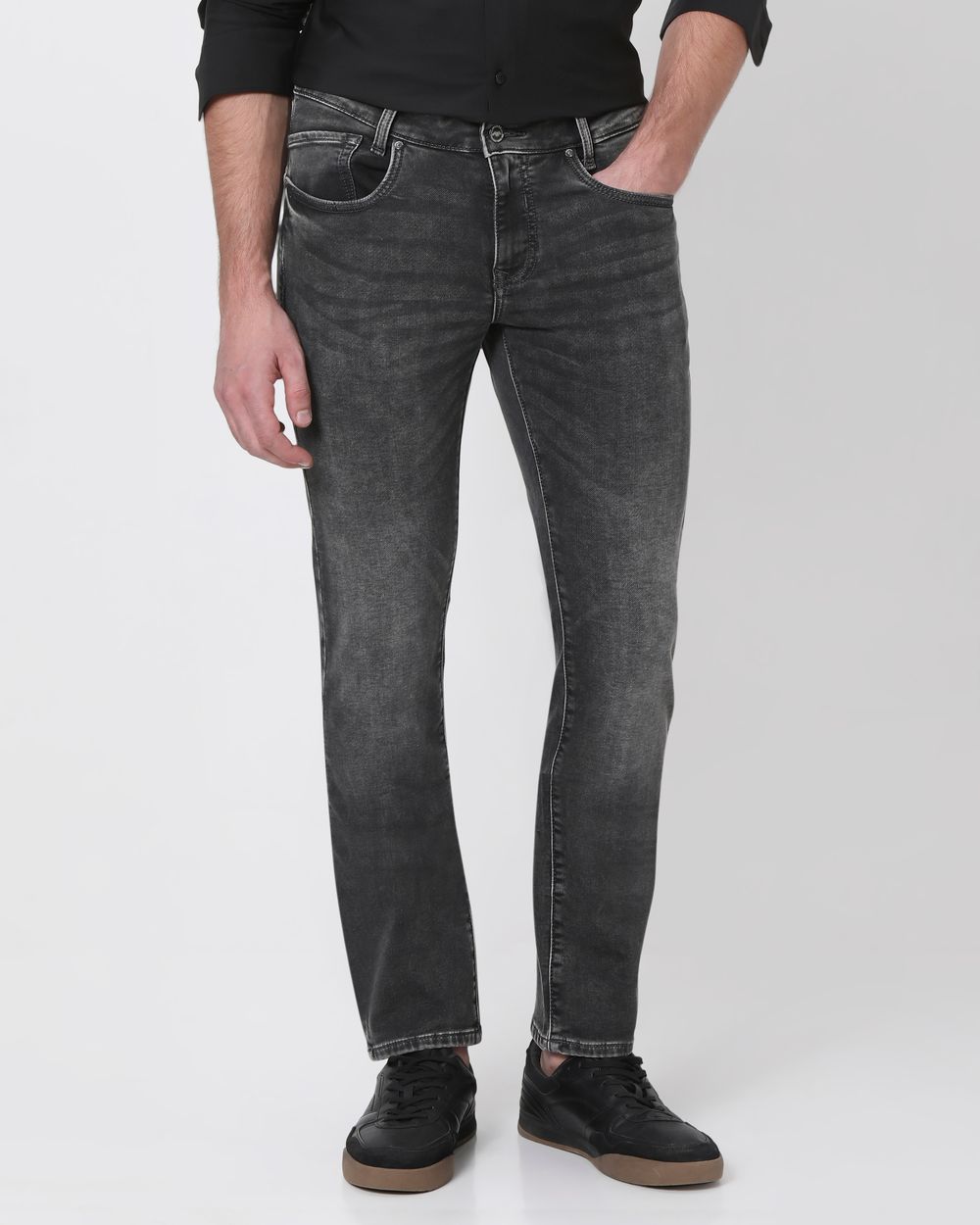 Charcoal Super Slim Fit Denim Deluxe Stretch Jeans