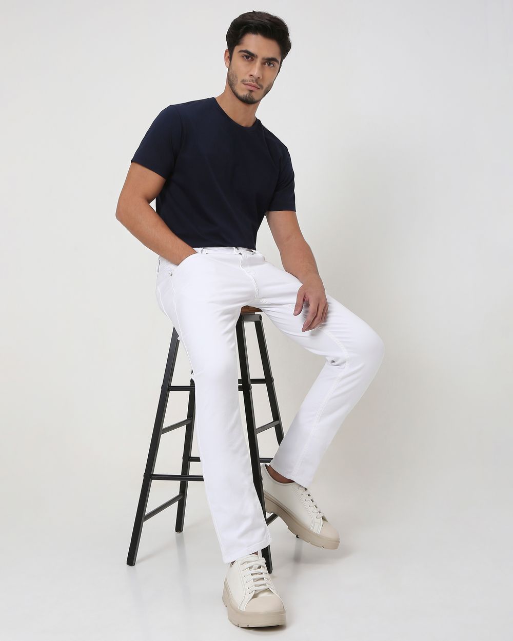 White Super Slim Fit Denim Deluxe Stretch Jeans