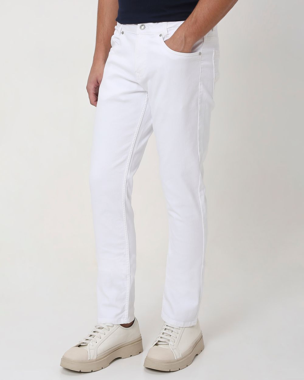 White Super Slim Fit Denim Deluxe Stretch Jeans