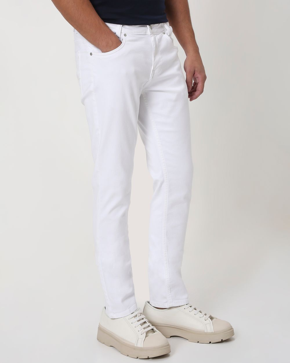 White Super Slim Fit Denim Deluxe Stretch Jeans
