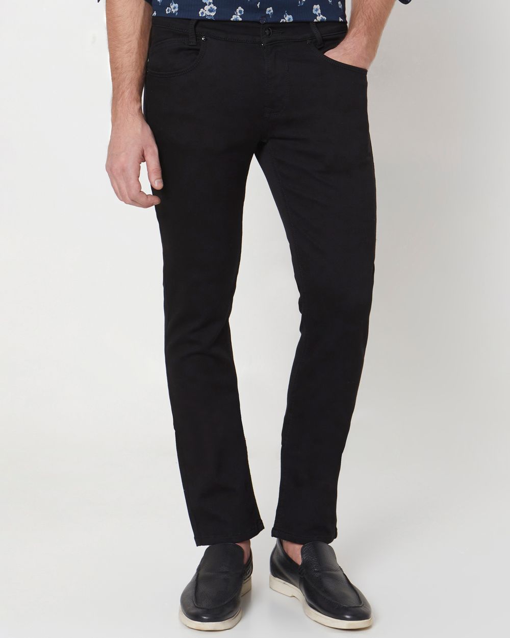 Jet Black Super Slim Fit Denim Deluxe Stretch Jeans