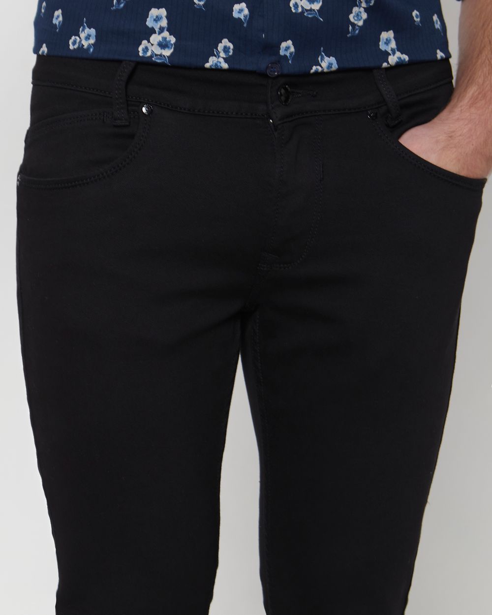 Jet Black Super Slim Fit Denim Deluxe Stretch Jeans