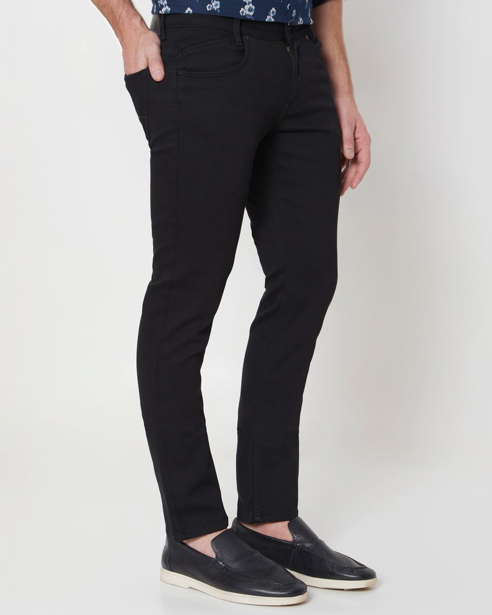 Jet Black Super Slim Fit Denim Deluxe Stretch Jeans