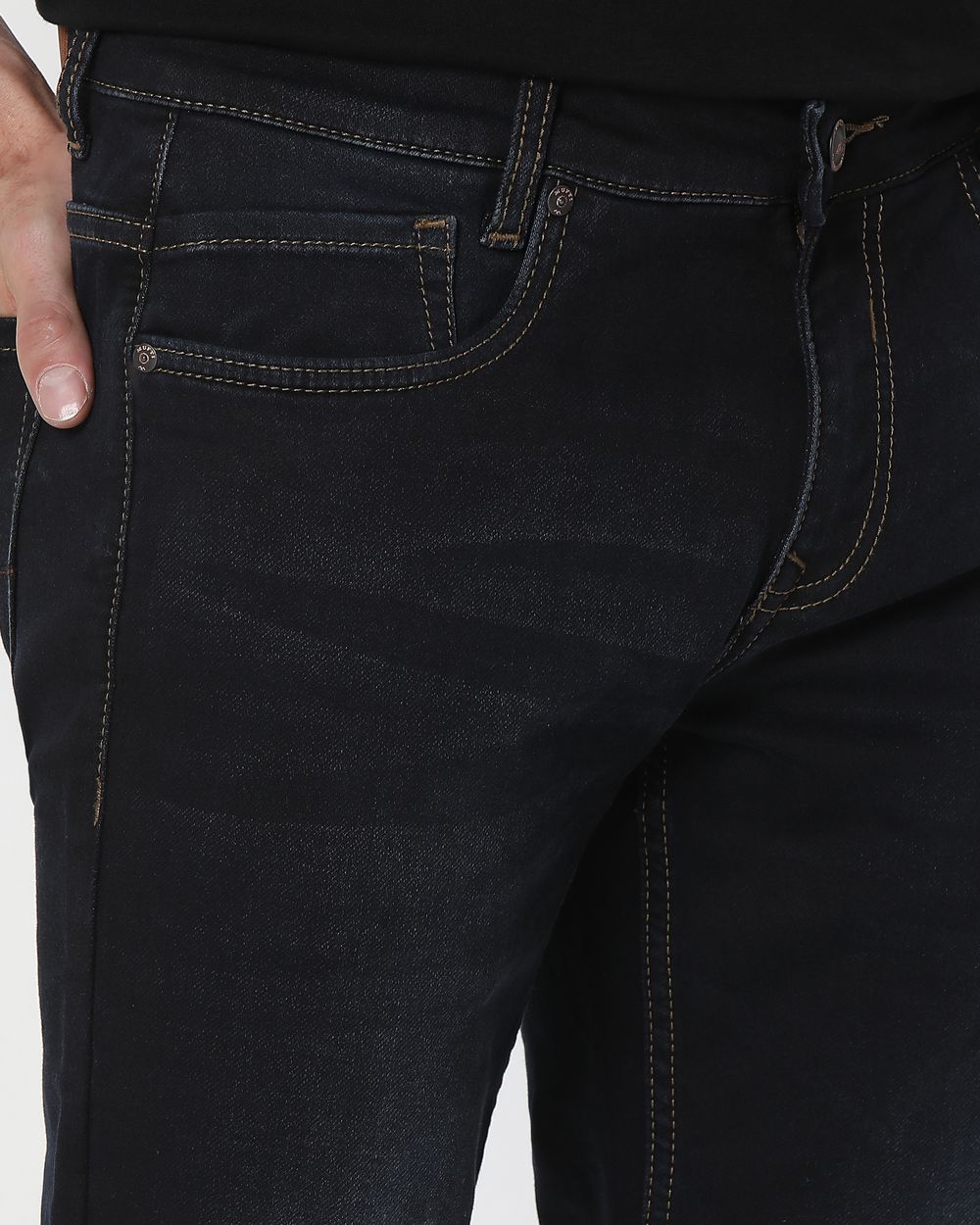 Black Super Slim Fit Denim Deluxe Stretch Jeans