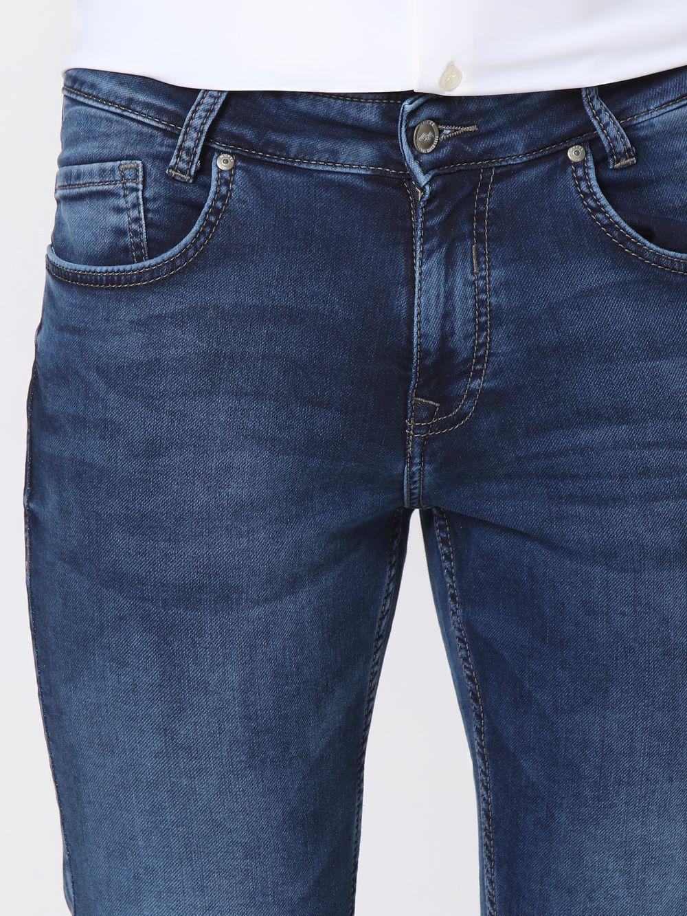 Mid Blue Super Slim Fit Fly Weight Jeans