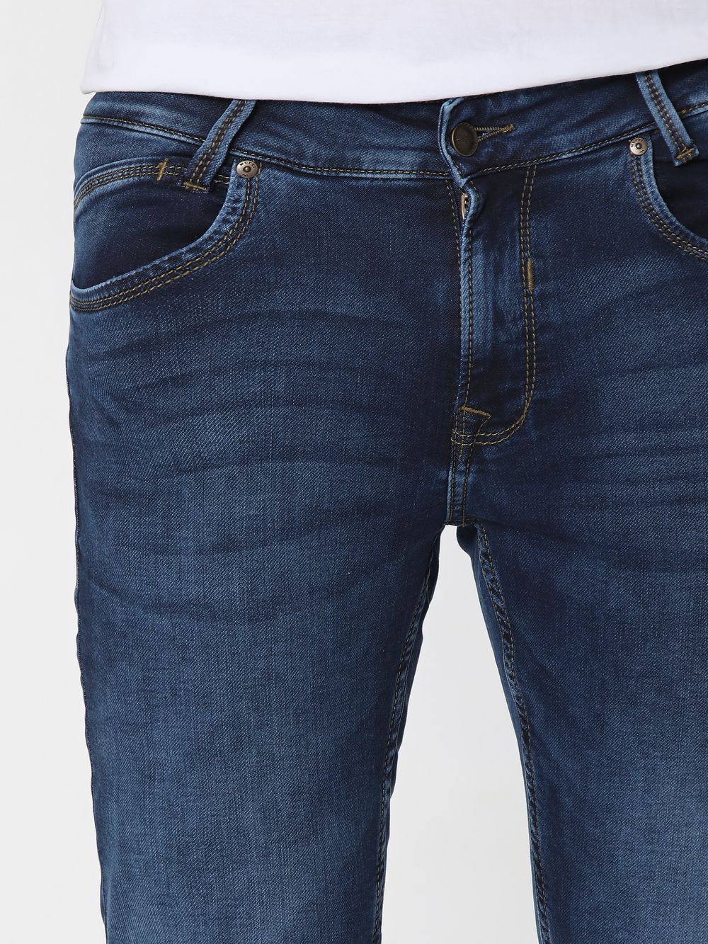 Tinted Ankle Length Fly Weight Jeans