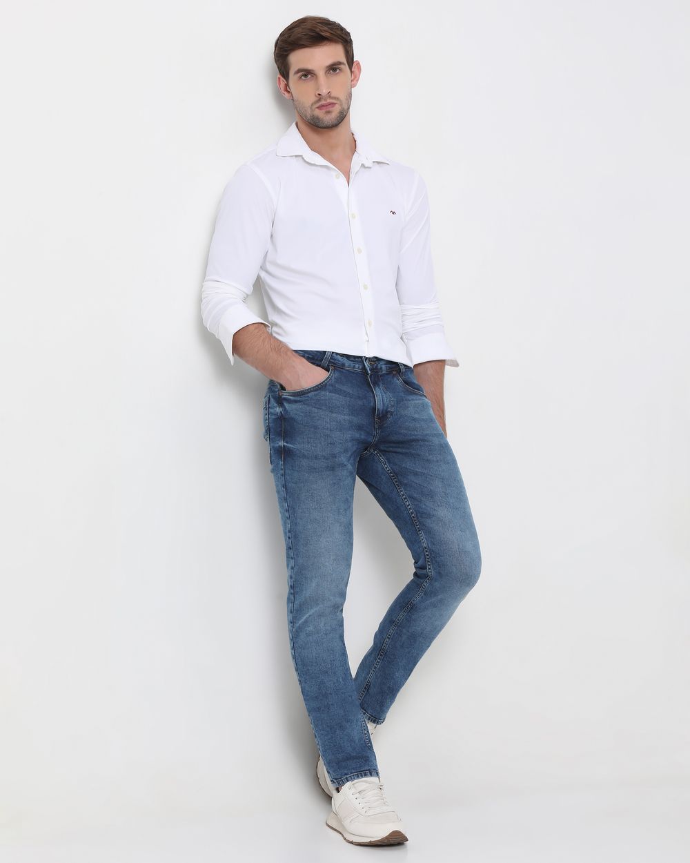 Dark Indigo Blue Super Slim Fit Originals Stretch Jeans