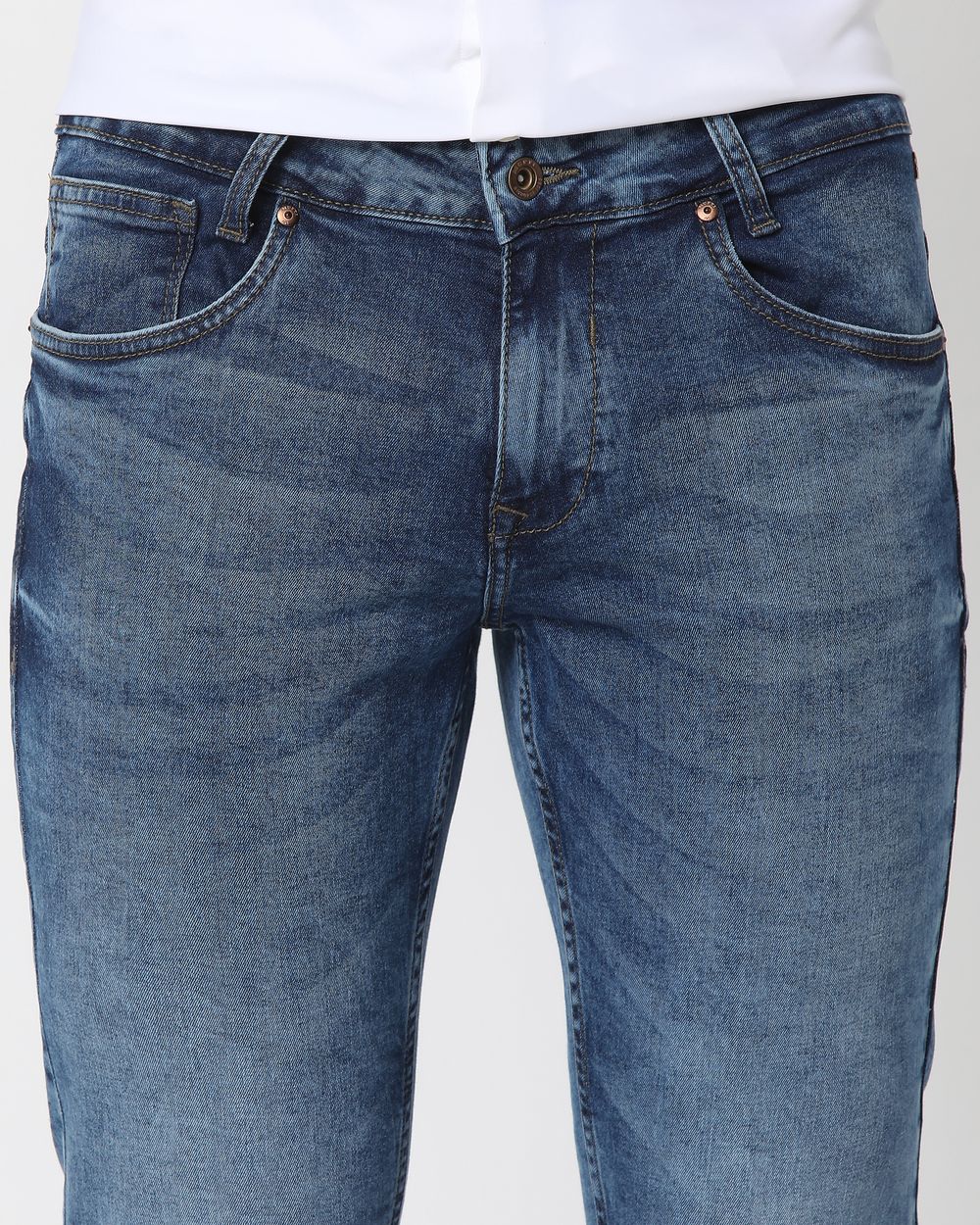 Dark Indigo Blue Super Slim Fit Originals Stretch Jeans