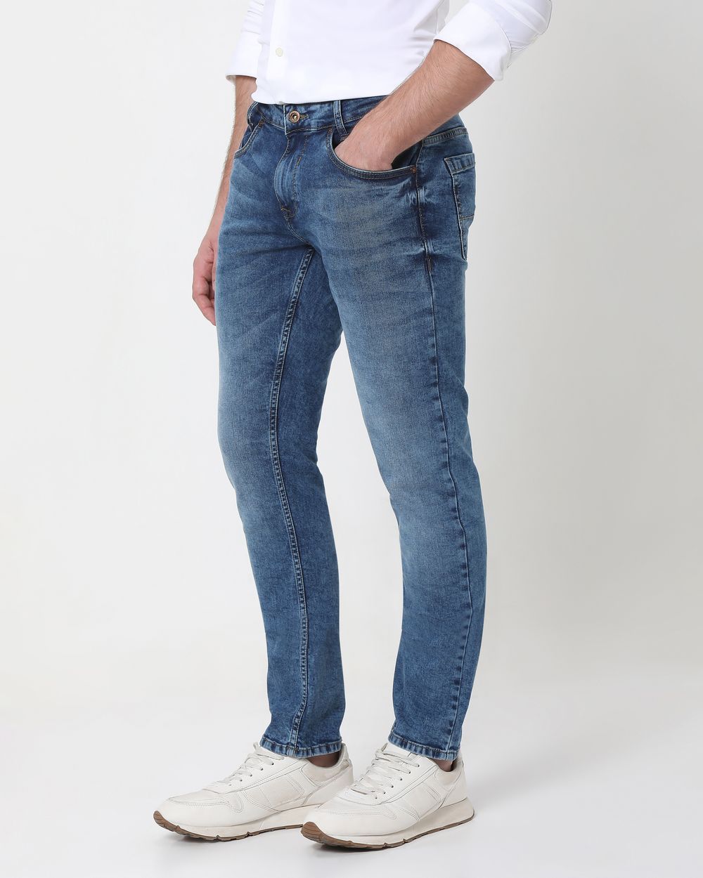 Dark Indigo Blue Super Slim Fit Originals Stretch Jeans
