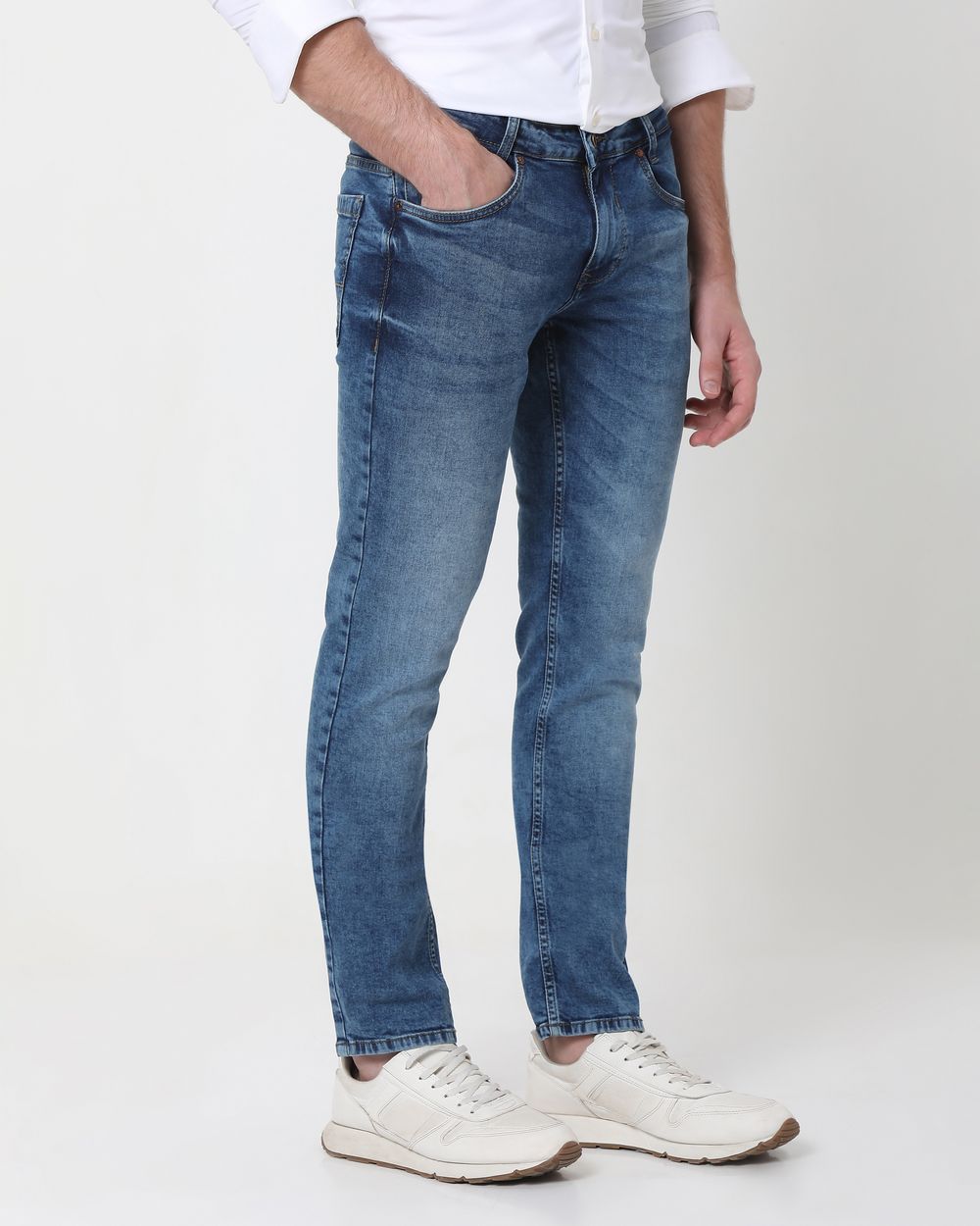 Dark Indigo Blue Super Slim Fit Originals Stretch Jeans