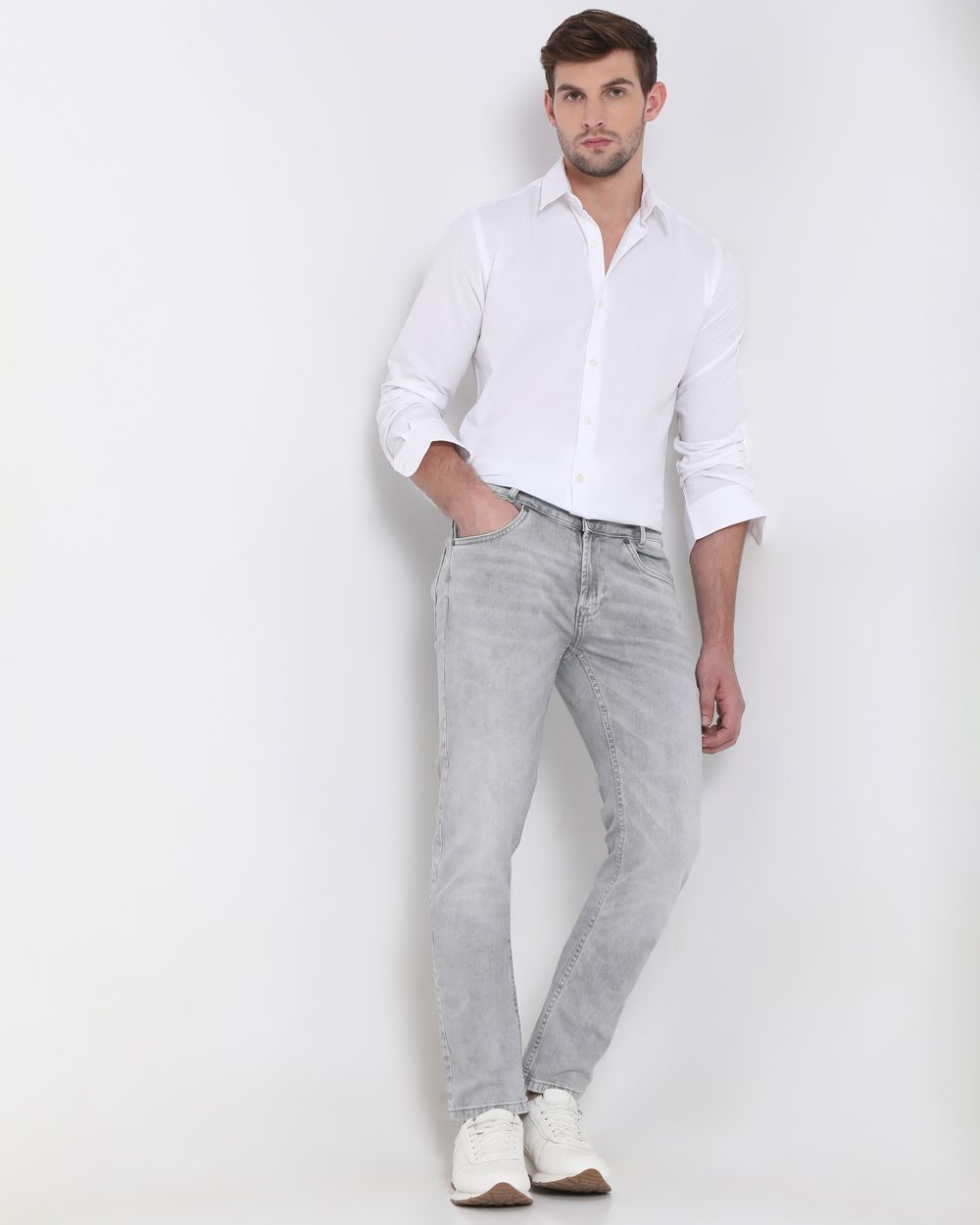 Grey Narrow Fit Originals Stretch Jeans