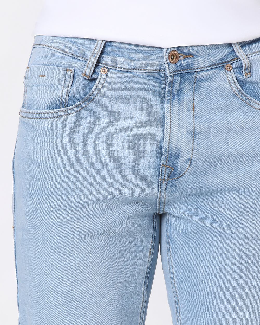 Light Blue Relaxed Straight Fit Originals Stretch Jeans