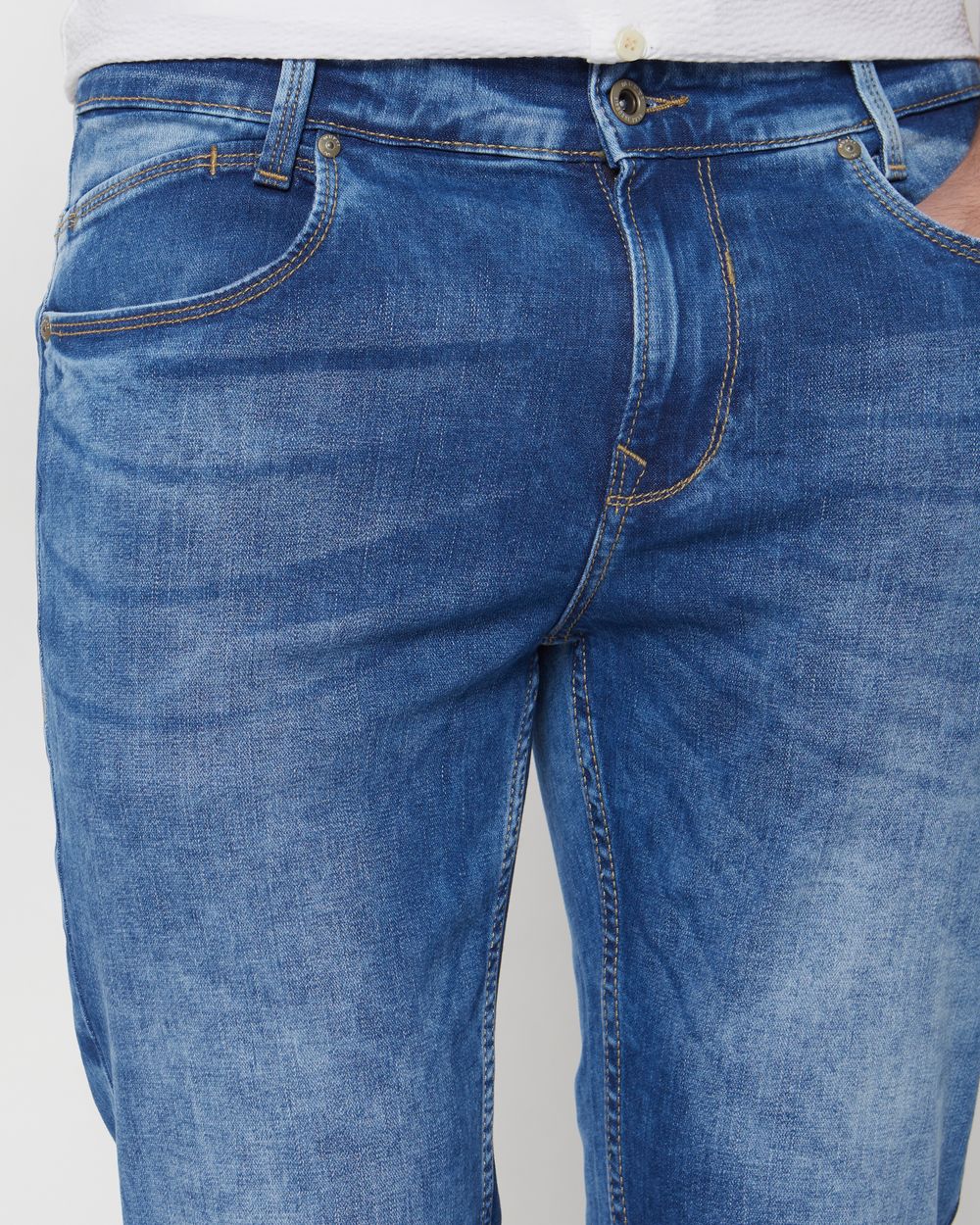 Mid Blue Narrow Fit Originals Stretch Jeans