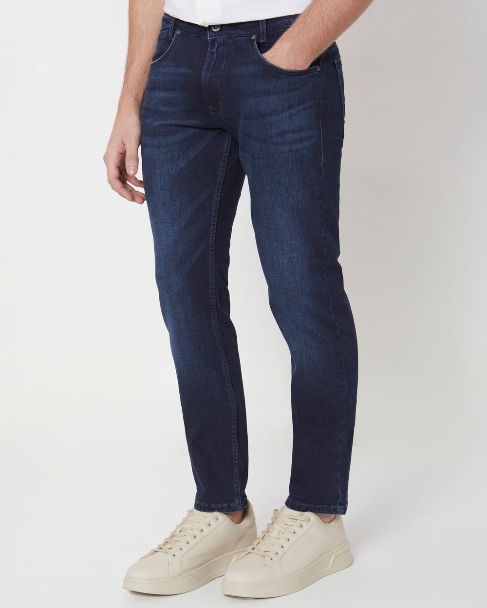 Blue Black Straight Fit Originals Stretch Jeans