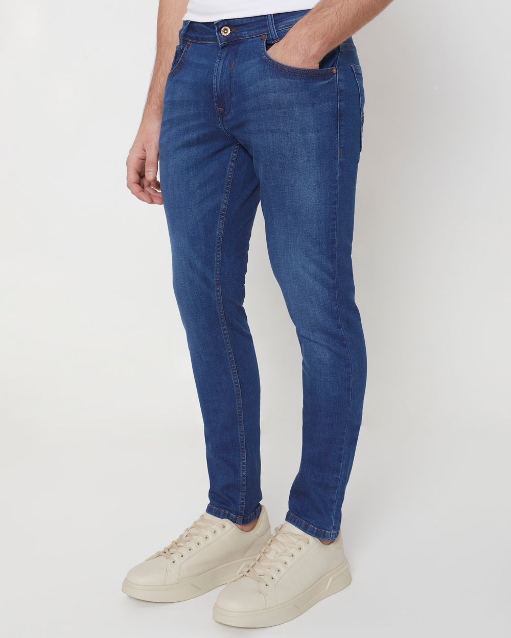 Dark Indigo Blue Skinny Fit Originals Stretch Jeans