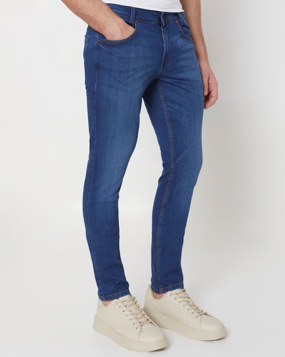 Dark Indigo Blue Skinny Fit Originals Stretch Jeans