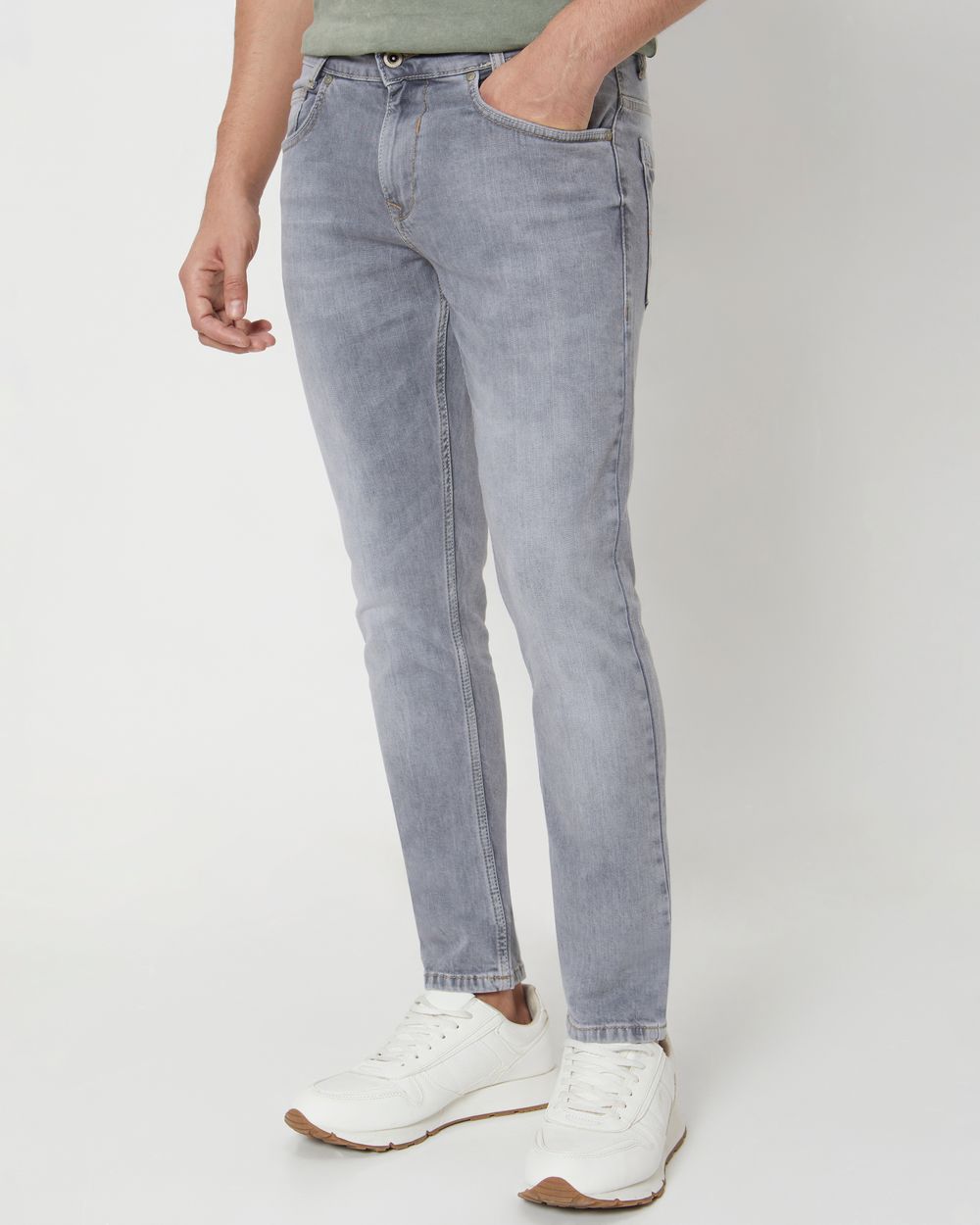 Grey Skinny Fit Originals Stretch Jeans