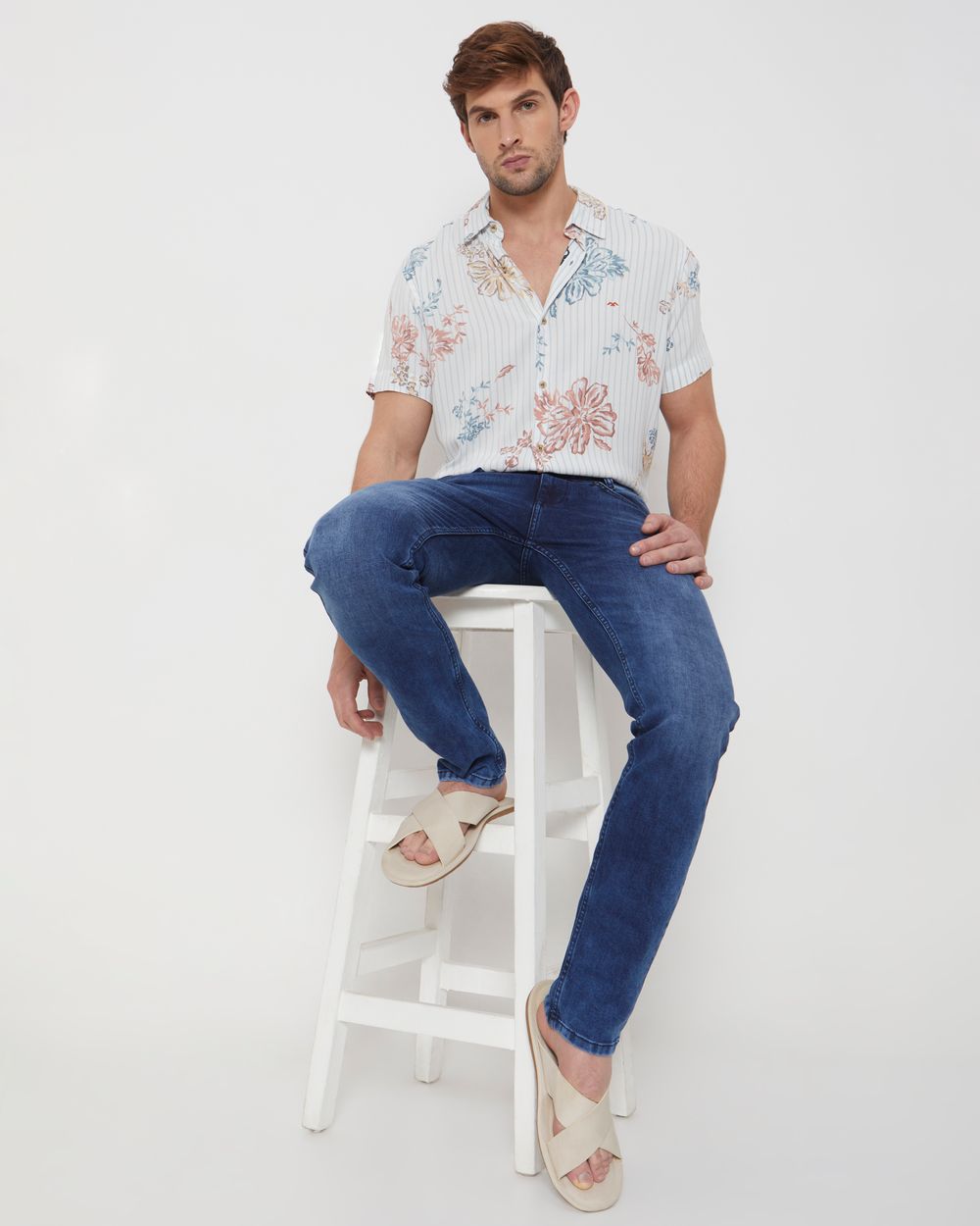Dark Indigo Blue Narrow Fit Originals Stretch Jeans