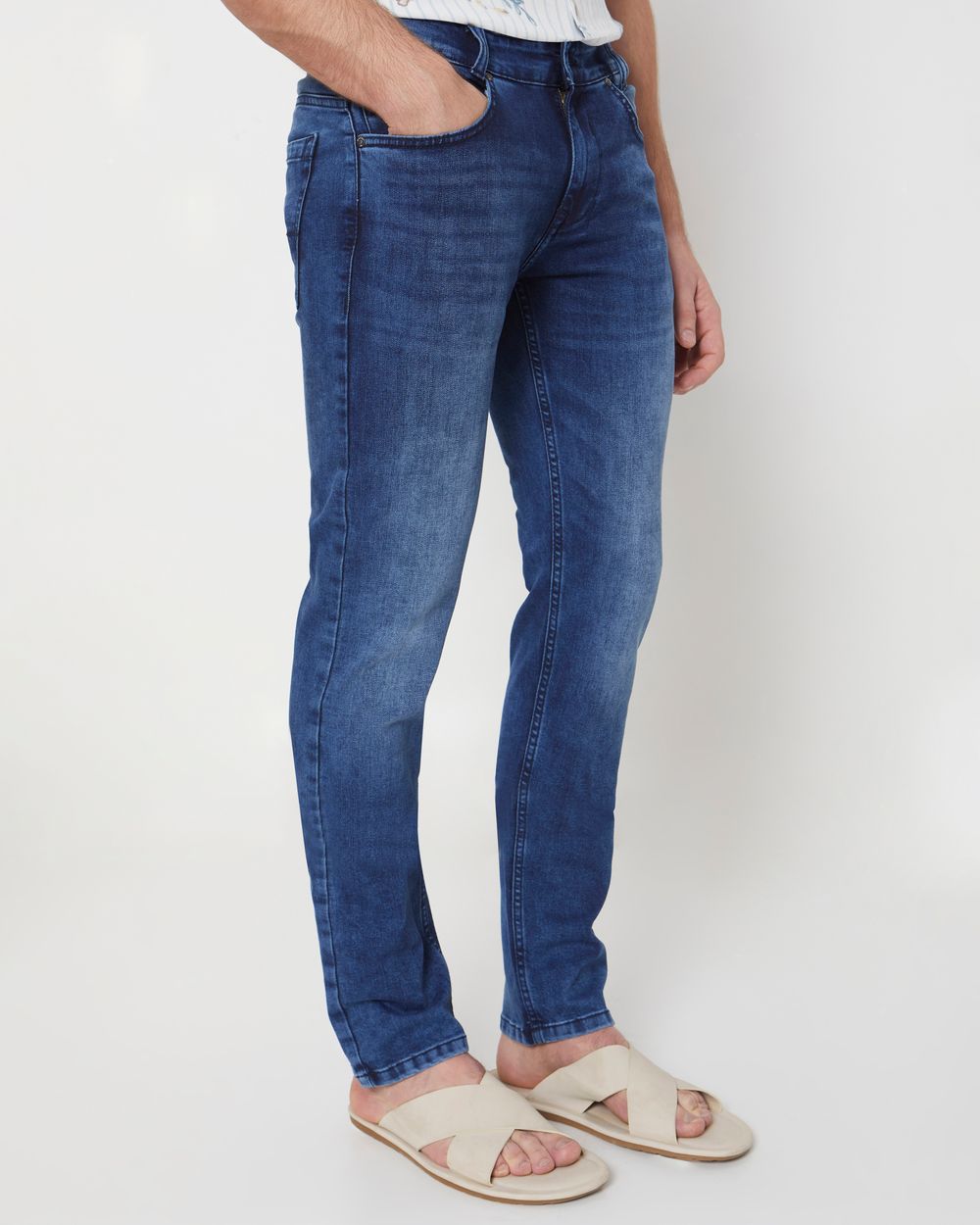 Dark Indigo Blue Narrow Fit Originals Stretch Jeans