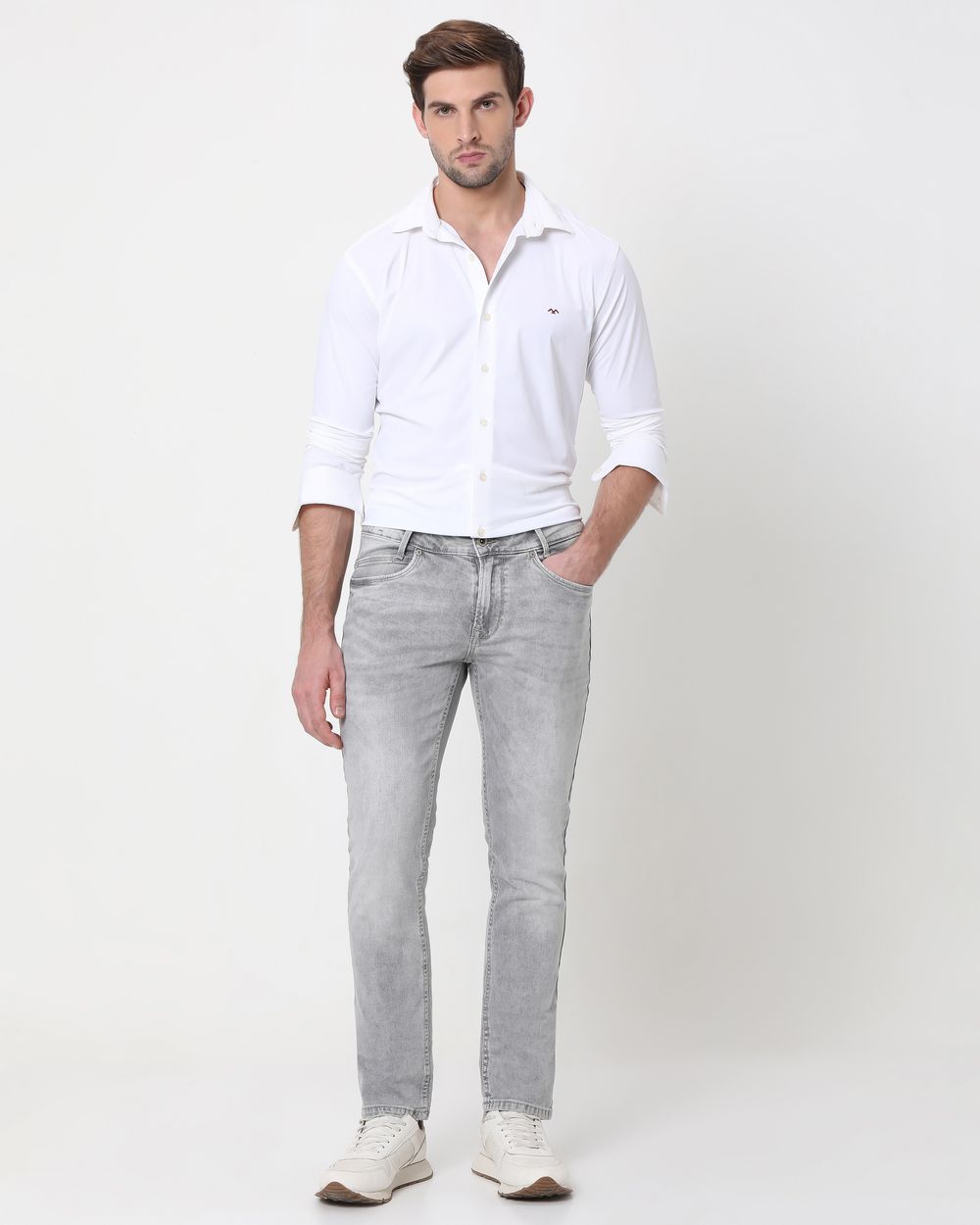 Buy Grey Super Slim Fit Originals Stretch Jeans Online at Muftijeans
