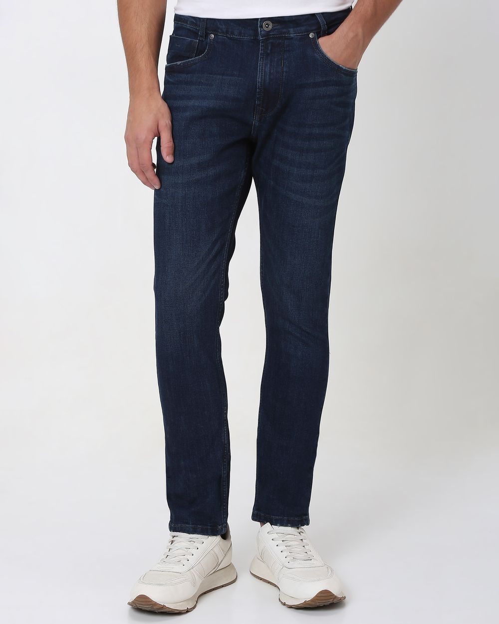 Dark Indigo Blue Skinny Fit Originals Stretch Jeans