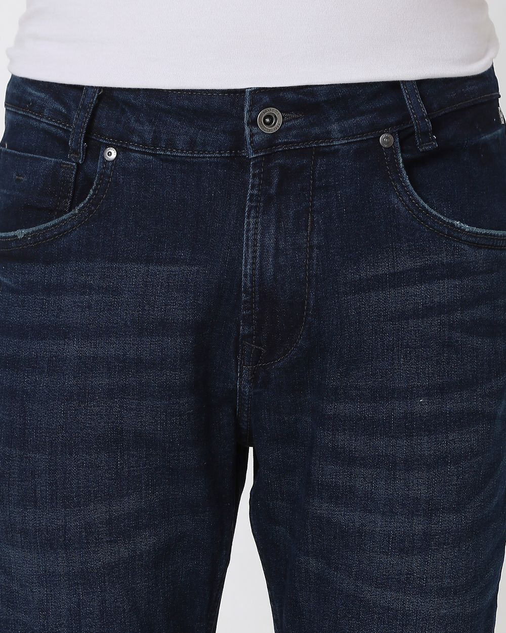 Dark Indigo Blue Skinny Fit Originals Stretch Jeans