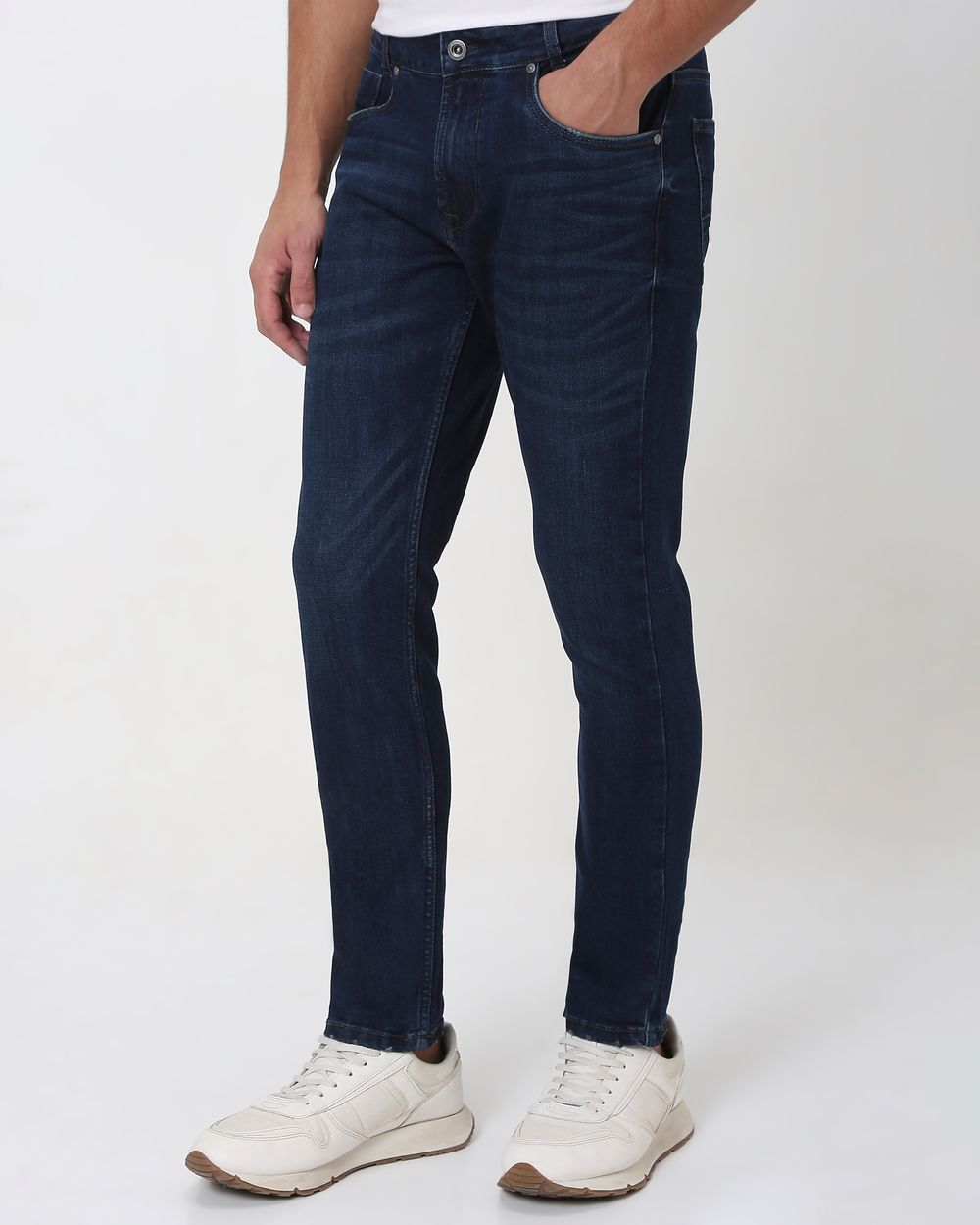 Dark Indigo Blue Skinny Fit Originals Stretch Jeans