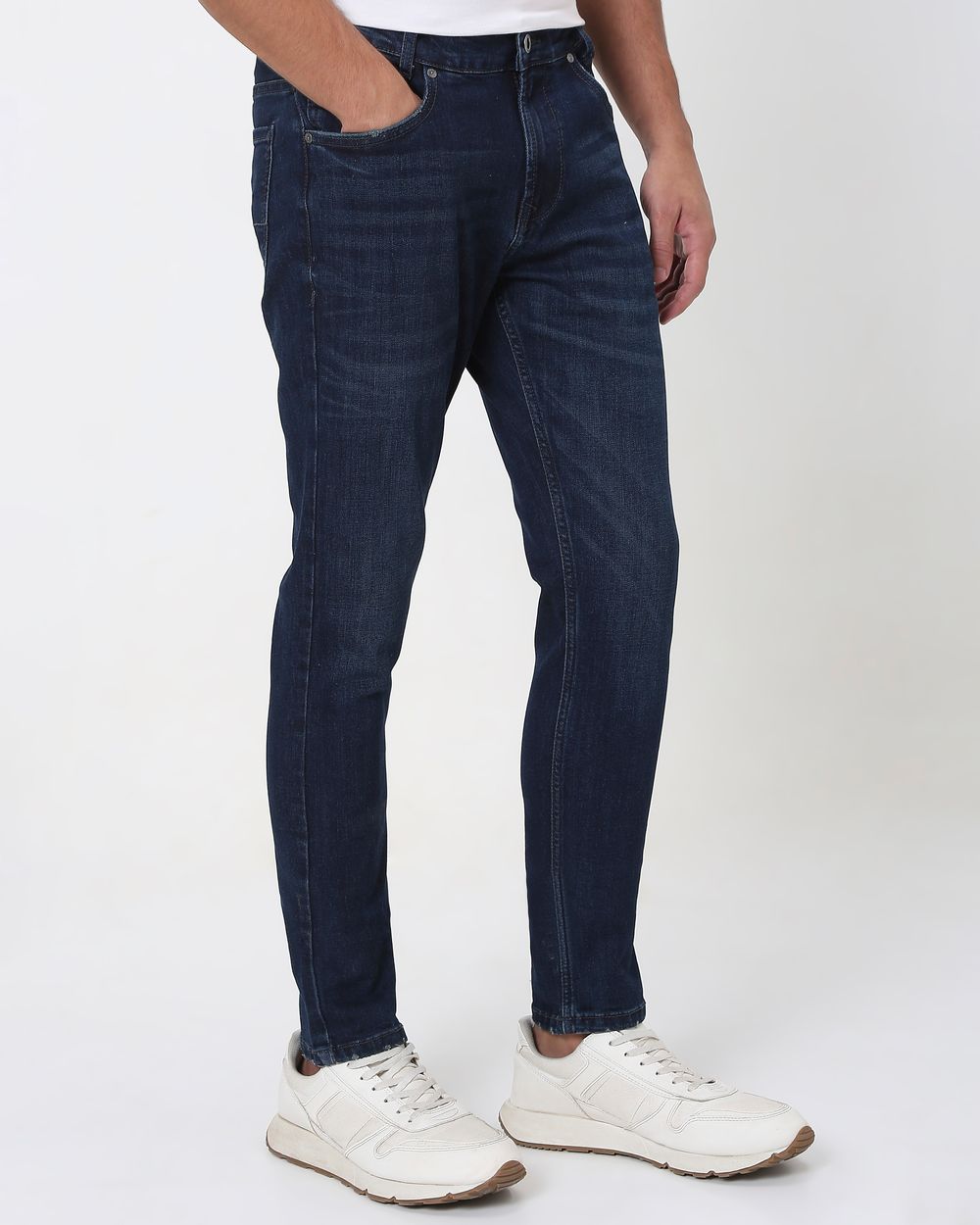 Dark Indigo Blue Skinny Fit Originals Stretch Jeans