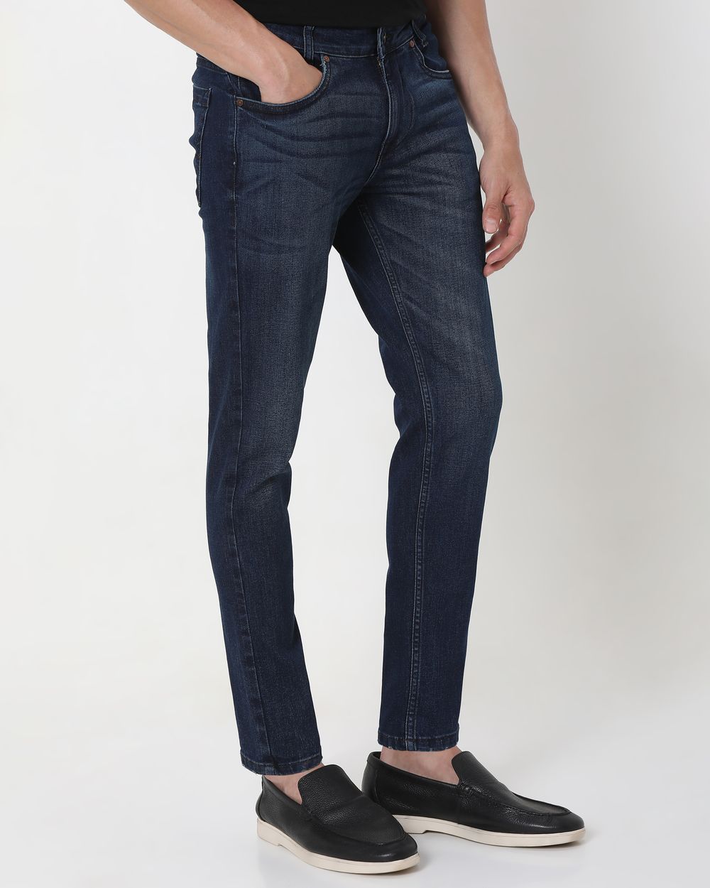 Blue Black Ankle Length Originals Stretch Jeans