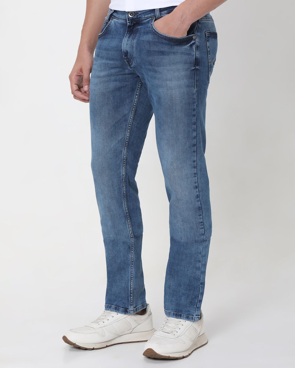Mid Blue Super Slim Fit Originals Deluxe Stretch Jeans