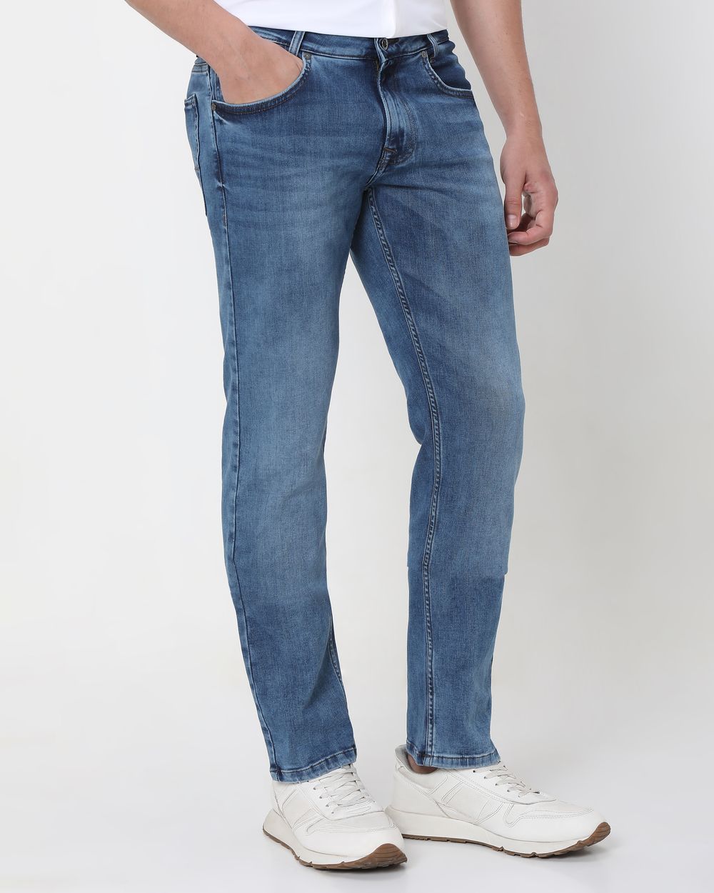 Mid Blue Super Slim Fit Originals Deluxe Stretch Jeans