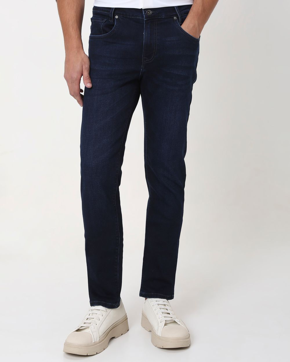 Deep Indigo Blue Super Slim Fit Originals Deluxe Stretch Jeans