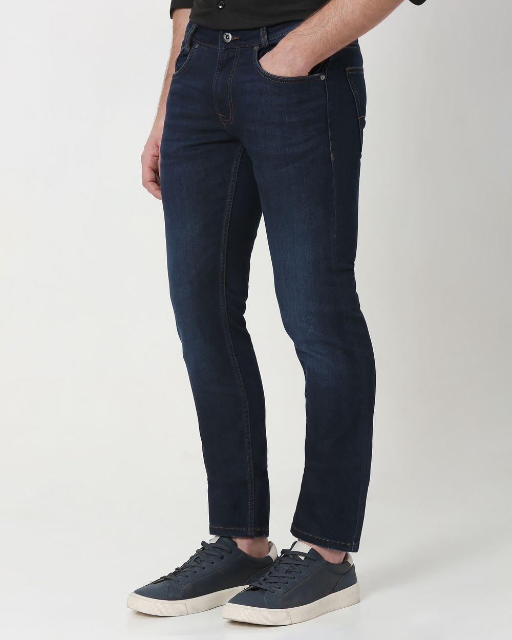 Dark Indigo Blue Super Slim Fit Originals Deluxe Stretch Jeans
