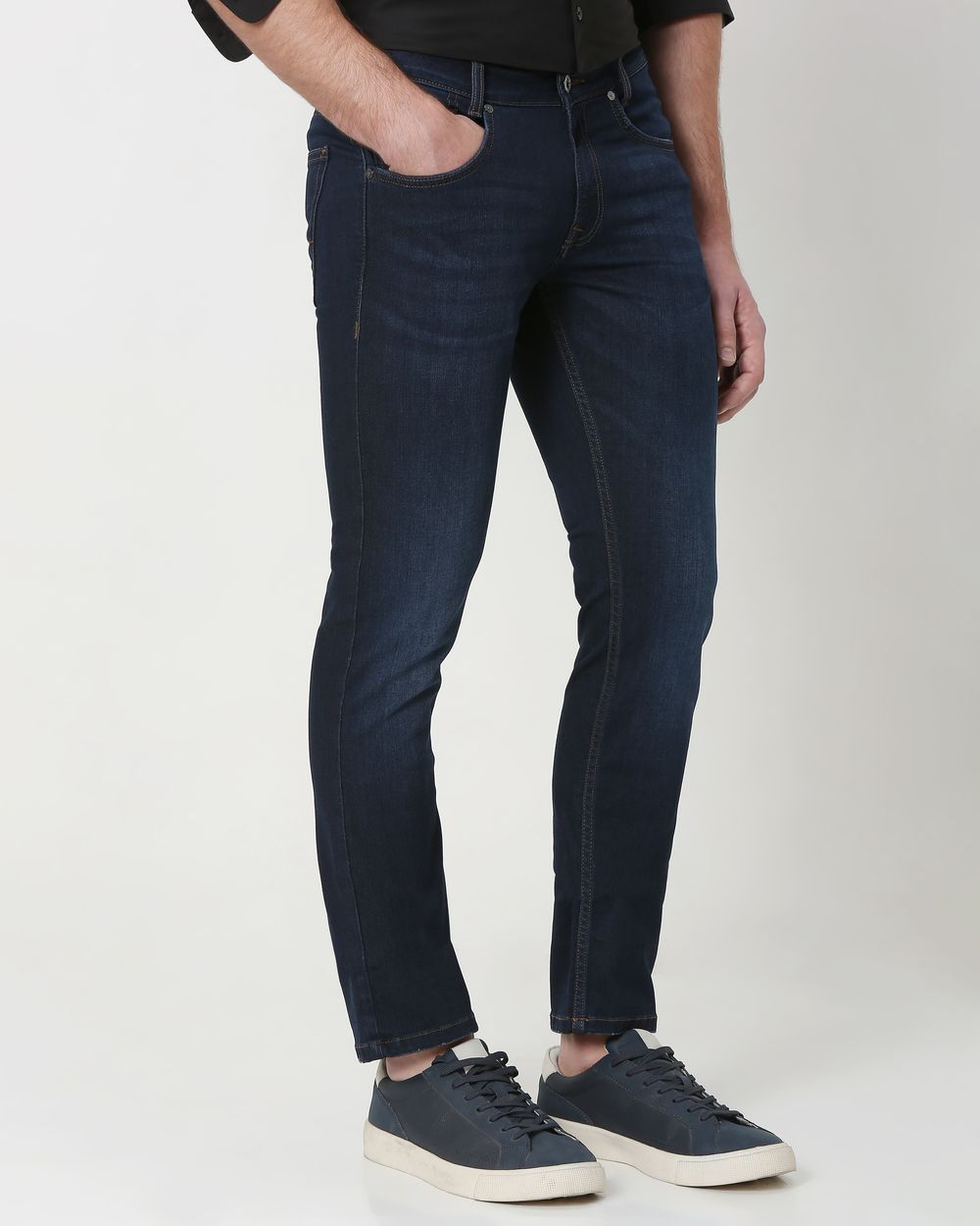 Dark Indigo Blue Super Slim Fit Originals Deluxe Stretch Jeans