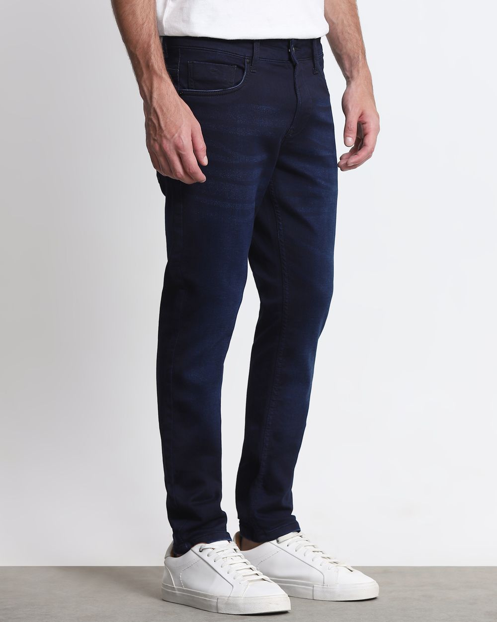 Deep Indigo Blue Skinny Fit Denim Deluxe Jeans