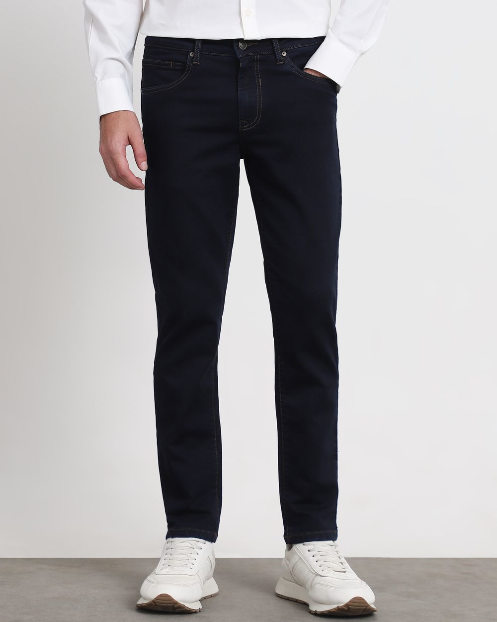 Raw Indigo Ankle Length Denim Deluxe Jeans